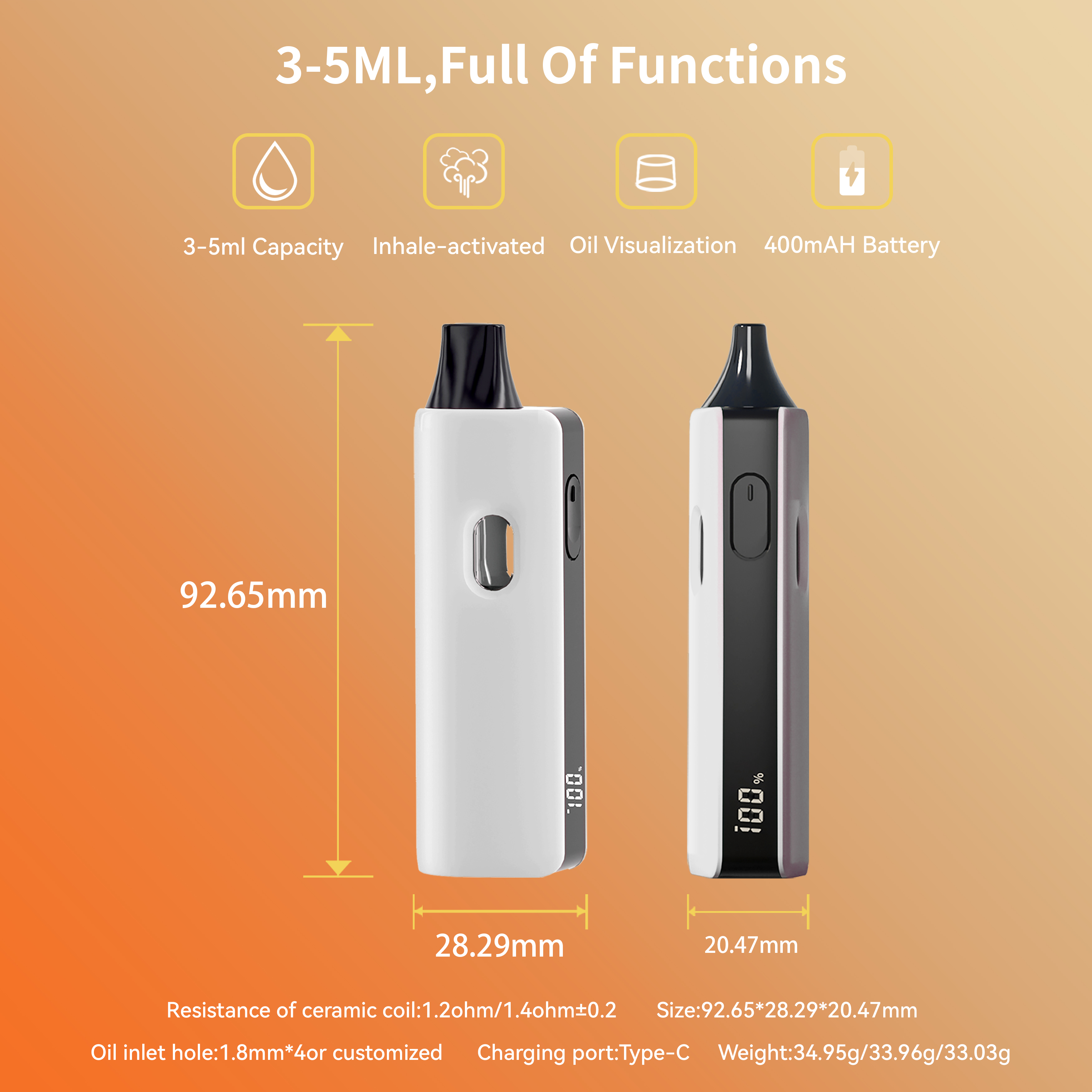 CD51 rechargeable thc disposable